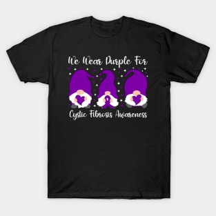 We Wear Purple For Cystic Fibrosis Awareness T-Shirt